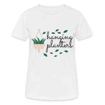 Hängende Pflanzen - Frauen T-Shirt atmungsaktiv - Weiß - Vorne - AI Model Female 172 dark (172cm)