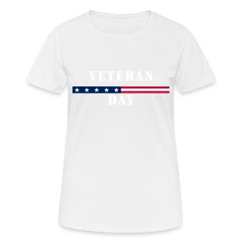 Veteranen-Tag - Frauen T-Shirt atmungsaktiv - Weiß - Vorne - AI Model Female 172 dark (172cm)