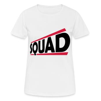 Conception du logo de l’équipe squad - T-shirt respirant Femme - blanc - Devant - AI Model Female 172 dark (172cm)