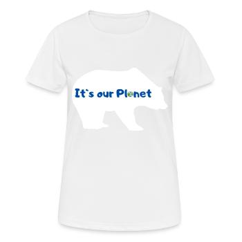 Eisbär Klimaschutz Klimawandel Klima - Frauen T-Shirt atmungsaktiv - Weiß - Vorne - AI Model Female 172 dark (172cm)