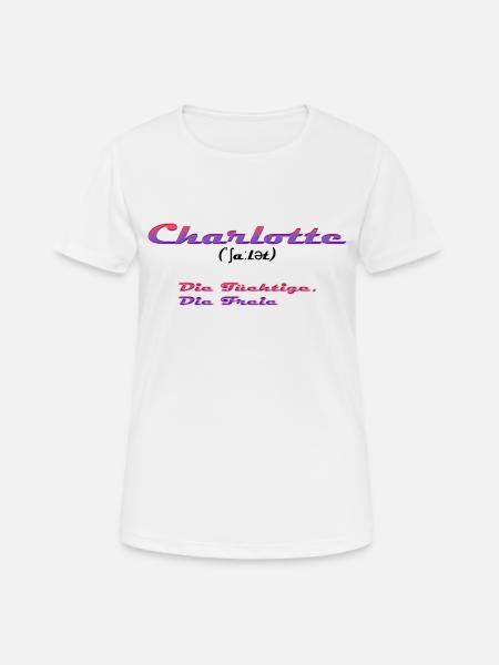 Charlotte - Frauen T-Shirt atmungsaktiv - Weiß