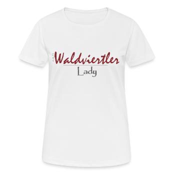 Waldviertler 24 - Frauen T-Shirt atmungsaktiv - Weiß - Vorne - AI Model Female 172 dark (172cm)