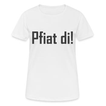 Pfiat di – Dein Herz schlägt für das Bairische - Frauen T-Shirt atmungsaktiv - Weiß - Vorne - AI Model Female 172 dark (172cm)