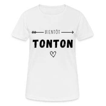 Bientôt tonton - T-shirt respirant Femme - blanc - Devant - AI Model Female 172 dark (172cm)