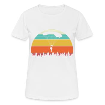 Skydiver Retro Parachute Skydiving - Women's Breathable T-Shirt - white - Front - AI Model Female 172 dark (172cm)