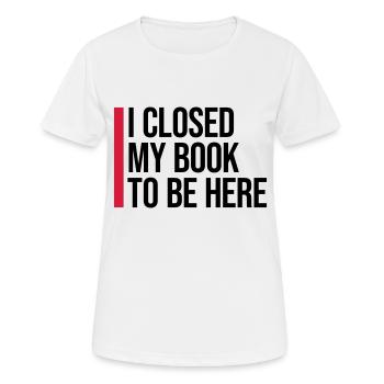 I closed my book - Women's Breathable T-Shirt - white - Front - AI Model Female 172 dark (172cm)