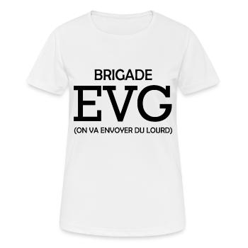 brigade evg / team evg - T-shirt respirant Femme - blanc - Devant - AI Model Female 172 dark (172cm)
