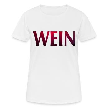 Wein - Frauen T-Shirt atmungsaktiv - Weiß - Vorne - AI Model Female 172 dark (172cm)