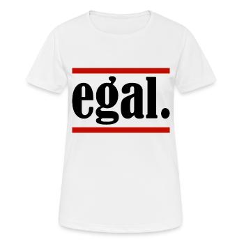 egal. - Frauen T-Shirt atmungsaktiv - Weiß - Vorne - AI Model Female 172 dark (172cm)