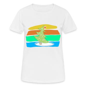 Arbre de Noël - T-shirt respirant Femme - blanc - Devant - AI Model Female 172 dark (172cm)
