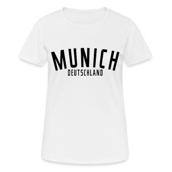 Munich Allemagne - T-shirt respirant Femme - blanc - Devant - AI Model Female 172 dark (172cm)