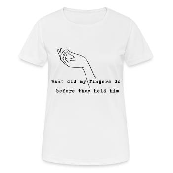 Sylvia Plath - Fingers - T-shirt respirant Femme - blanc - Devant - AI Model Female 172 dark (172cm)