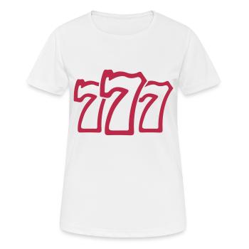 777 - Women's Breathable T-Shirt - white - Front - AI Model Female 172 dark (172cm)