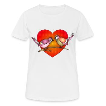 Oiseaux - T-shirt respirant Femme - blanc - Devant - AI Model Female 172 dark (172cm)