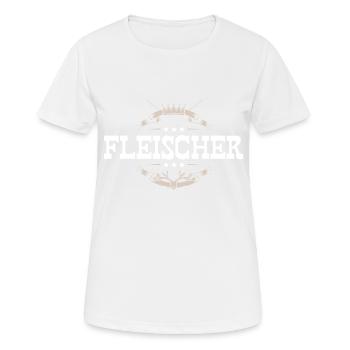 Fleischer Beruf - Frauen T-Shirt atmungsaktiv - Weiß - Vorne - AI Model Female 172 dark (172cm)