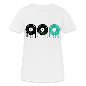 Records - Women's Breathable T-Shirt - white - Front - AI Model Female 172 dark (172cm)