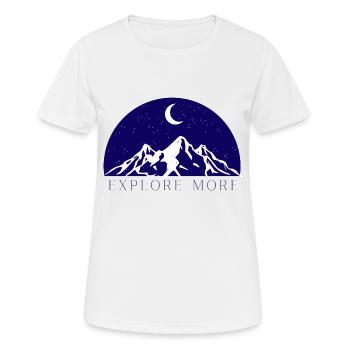 Explore more - T-shirt respirant Femme - blanc - Devant - AI Model Female 172 dark (172cm)