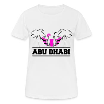 Abou Dhabi - T-shirt respirant Femme - blanc - Devant - AI Model Female 172 dark (172cm)