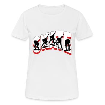 Skateboarding Skate Skater Skateboard Sk8 Trick - T-shirt respirant Femme - blanc - Devant - AI Model Female 172 dark (172cm)