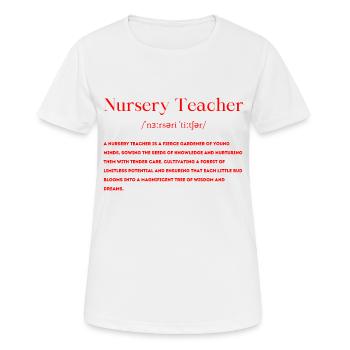 Kindergärtnerin Erzieherin Definition - Frauen T-Shirt atmungsaktiv - Weiß - Vorne - AI Model Female 172 dark (172cm)