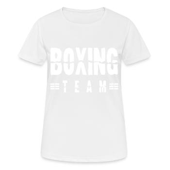 Boxing Team - Women's Breathable T-Shirt - white - Front - AI Model Female 172 dark (172cm)