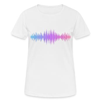 Ondes sonores Music Wave Vintage Retro DJ Heart Disc - T-shirt respirant Femme - blanc - Devant - AI Model Female 172 dark (172cm)