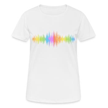 Ondes sonores Music Wave Vintage Retro DJ Heart Disc - T-shirt respirant Femme - blanc - Devant - AI Model Female 172 dark (172cm)