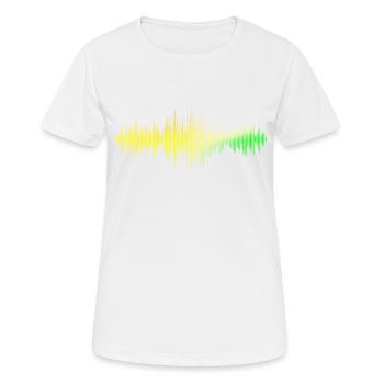 Ondes sonores Music Wave Vintage Retro DJ Heart Disc - T-shirt respirant Femme - blanc - Devant - AI Model Female 172 dark (172cm)