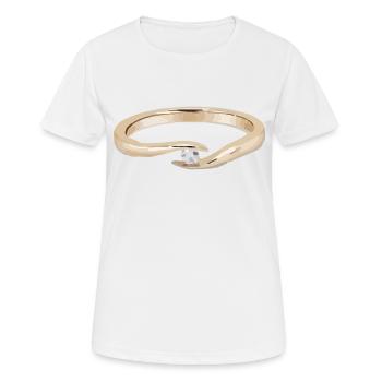 Ring - Frauen T-Shirt atmungsaktiv - Weiß - Vorne - AI Model Female 172 dark (172cm)
