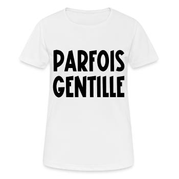 parfois gentille - T-shirt respirant Femme - blanc - Devant - AI Model Female 172 dark (172cm)