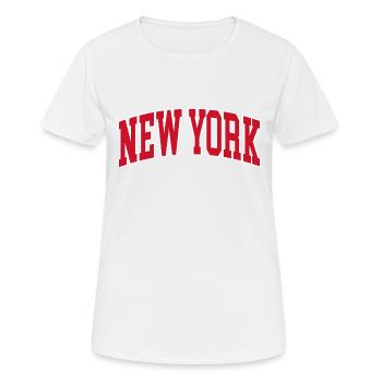 New York - T-shirt respirant Femme - blanc - Devant - AI Model Female 172 dark (172cm)
