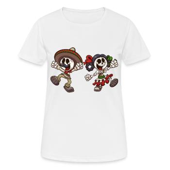Mexikanische Skelette - Frauen T-Shirt atmungsaktiv - Weiß - Vorne - AI Model Female 172 dark (172cm)