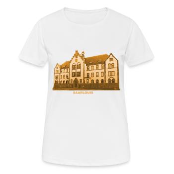 Tribunal d’instance de Sarrelouis en Sarre - T-shirt respirant Femme - blanc - Devant - AI Model Female 172 dark (172cm)