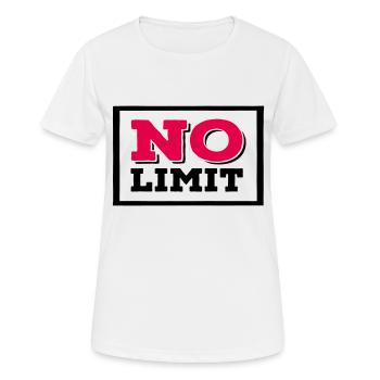 NoLimit - Frauen T-Shirt atmungsaktiv - Weiß - Vorne - AI Model Female 172 dark (172cm)