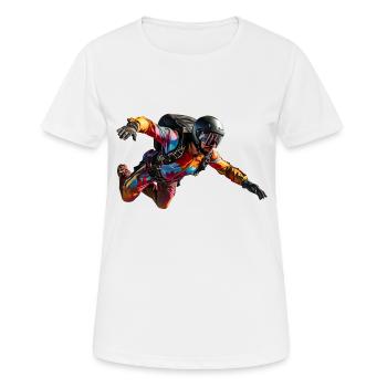 Fallschirmspringen ist ein Extremsport - Frauen T-Shirt atmungsaktiv - Weiß - Vorne - AI Model Female 172 dark (172cm)
