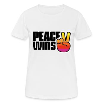 Peace wins. - Frauen T-Shirt atmungsaktiv - Weiß - Vorne - AI Model Female 172 dark (172cm)