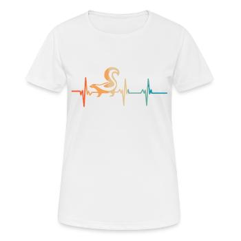 Herzschlag-Skunk - Frauen T-Shirt atmungsaktiv - Weiß - Vorne - AI Model Female 172 dark (172cm)