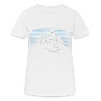 Poly Mountain Motif - T-shirt respirant Femme - blanc - Devant - AI Model Female 172 dark (172cm)