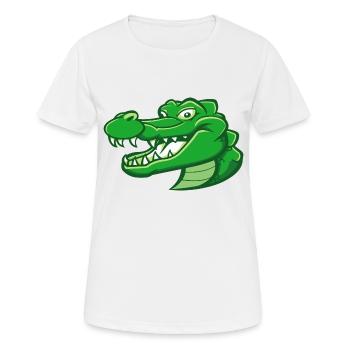 Walter the Crocodile - Women's Breathable T-Shirt - white - Front - AI Model Female 172 dark (172cm)