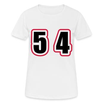 54 Number College - Women's Breathable T-Shirt - white - Front - AI Model Female 172 dark (172cm)