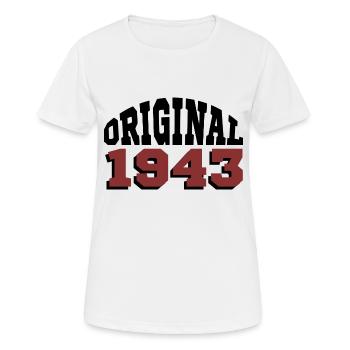 Original 1943 - Frauen T-Shirt atmungsaktiv - Weiß - Vorne - AI Model Female 172 dark (172cm)