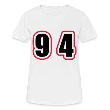 95 Number College - Women's Breathable T-Shirt - white - Front - AI Model Female 172 dark (172cm)