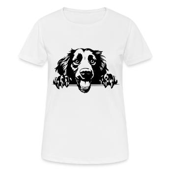 Retriever fidèle - T-shirt respirant Femme - blanc - Devant - AI Model Female 172 dark (172cm)