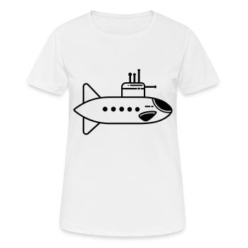 Submarine boat - Women's Breathable T-Shirt - white - Front - AI Model Female 172 dark (172cm)