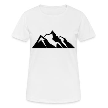 Berg - Frauen T-Shirt atmungsaktiv - Weiß - Vorne - AI Model Female 172 dark (172cm)