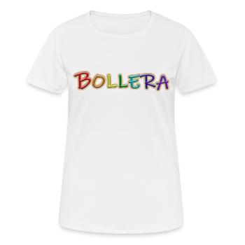 Bollera - Frauen T-Shirt atmungsaktiv - Weiß - Vorne - AI Model Female 172 dark (172cm)