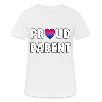 Fier parent Bi Flag - T-shirt respirant Femme - blanc - Devant - AI Model Female 172 dark (172cm)