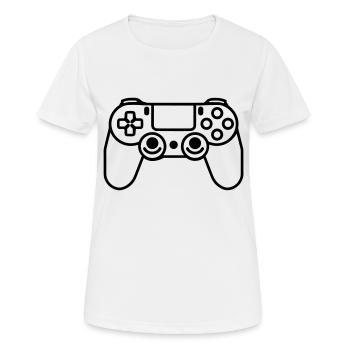 manette de jeux vidéo - T-shirt respirant Femme - blanc - Devant - AI Model Female 172 dark (172cm)