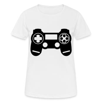 manette de jeux vidéo - T-shirt respirant Femme - blanc - Devant - AI Model Female 172 dark (172cm)