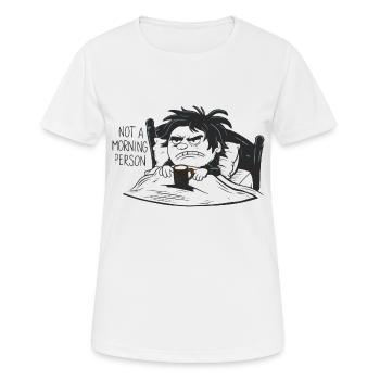 I'M NOT A MORNING PERSON - Women's Breathable T-Shirt - white - Front - AI Model Female 172 dark (172cm)